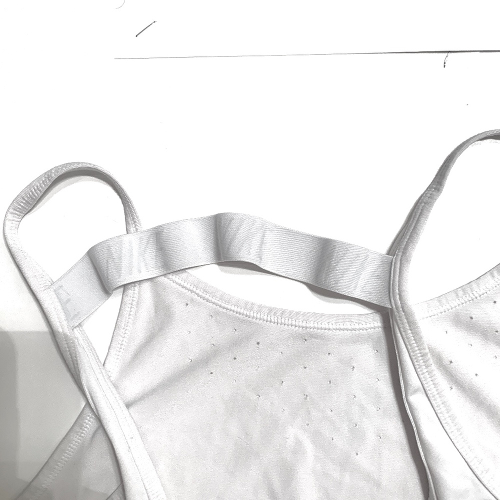 Nike White Tank Top w/ Deep V Back - Picture 5 of 8